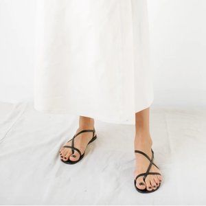 COPY - ATP strappy black flat sandal